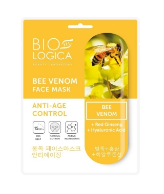 BIOLOGICA BEE VENOM Maska do twarzy w płachcie "Pielęgnacja anti-age" z jadem pszczelim